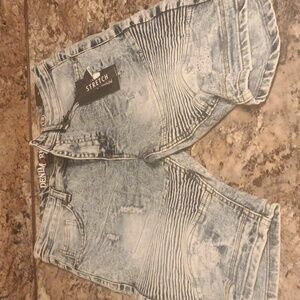 Boys denim jean shorts Denim Rivets Size 14 Urban Shorts
